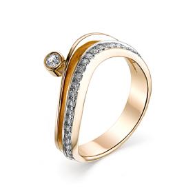 Золотое кольцо Мастер Бриллиант 01M1-107-021 с бриллиантом 01M1-107-021 фото