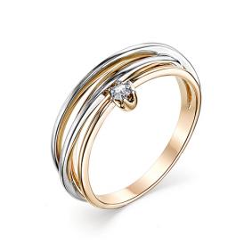 Золотое кольцо Мастер Бриллиант 01M1-107-042 с бриллиантом 01M1-107-042 фото