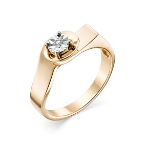 Золотое кольцо Мастер Бриллиант 01M1-107-081 с бриллиантом 01M1-107-081 фото