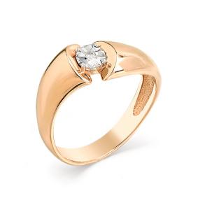 Золотое кольцо Мастер Бриллиант 01M1-107-097 с бриллиантом 01M1-107-097 фото