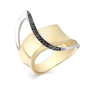 Золотое кольцо Мастер Бриллиант 01M1-107-120/50-48 с чёрным бриллиантом 01M1-107-120/50-48 фото