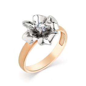 Золотое кольцо Мастер Бриллиант 01M1-107-136 с бриллиантом 01M1-107-136 фото