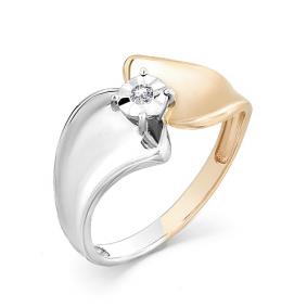 Золотое кольцо Мастер Бриллиант 01M1-107-137 с бриллиантом 01M1-107-137 фото