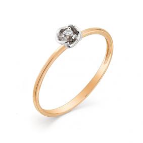 Золотое кольцо Мастер Бриллиант 01M1-107-139 с бриллиантом 01M1-107-139 фото