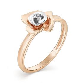 Золотое кольцо Мастер Бриллиант 01M1-107-164 с бриллиантом 01M1-107-164 фото