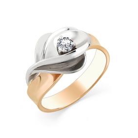 Золотое кольцо Мастер Бриллиант 01M1-107-165 с бриллиантом 01M1-107-165 фото