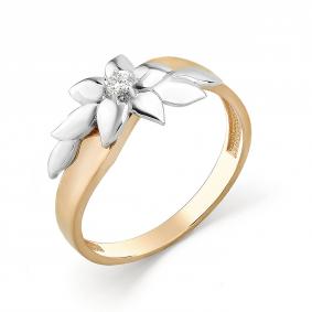 Золотое кольцо Мастер Бриллиант 01M1-107-176 с бриллиантом 01M1-107-176 фото