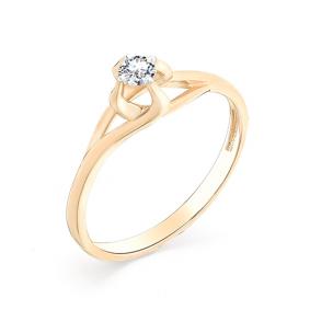 Золотое кольцо Мастер Бриллиант 01M1-107-201 с бриллиантом 01M1-107-201 фото