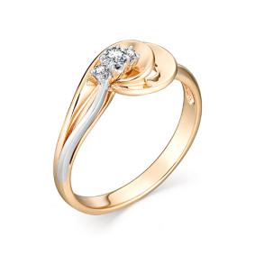 Золотое кольцо Мастер Бриллиант 01M1-107-206 с бриллиантом 01M1-107-206 фото