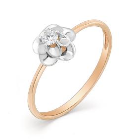 Золотое кольцо Мастер Бриллиант 01M1-107-240 с бриллиантом 01M1-107-240 фото