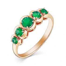 Золотое кольцо Мастер Бриллиант 01M1-107-333-01 с изумрудом 01M1-107-333-01 фото