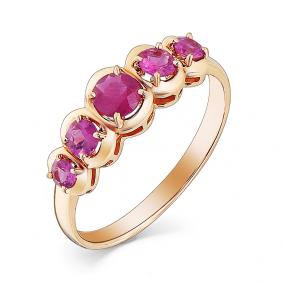 Золотое кольцо Мастер Бриллиант 01M1-107-333-03 с рубином 01M1-107-333-03 фото