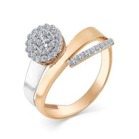 Золотое кольцо Мастер Бриллиант 01M1-107-337 с бриллиантом 01M1-107-337 фото