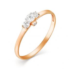 Золотое кольцо Мастер Бриллиант 01M1-107-364 с бриллиантом 01M1-107-364 фото