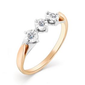 Золотое кольцо Мастер Бриллиант 01M1-107-390 с бриллиантом 01M1-107-390 фото