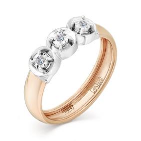 Золотое кольцо Мастер Бриллиант 01M1-107-412 с бриллиантом 01M1-107-412 фото