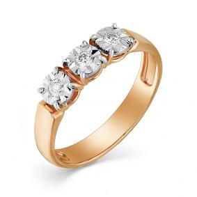 Золотое кольцо Мастер Бриллиант 01M1-107-425 с бриллиантом 01M1-107-425 фото