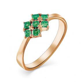 Золотое кольцо Мастер Бриллиант 01M1-107-481-01 с изумрудом 01M1-107-481-01 фото