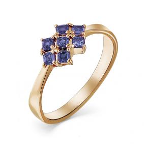 Золотое кольцо Мастер Бриллиант 01M1-107-481-02 с сапфиром 01M1-107-481-02 фото