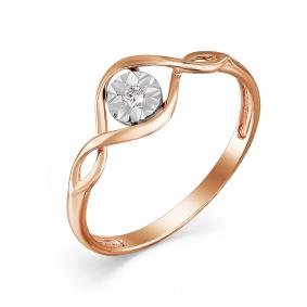 Золотое кольцо Мастер Бриллиант 01M1-107-505/1 с бриллиантом 01M1-107-505/1 фото