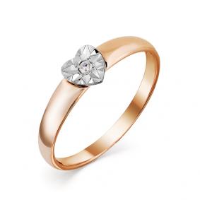 Золотое кольцо Мастер Бриллиант 01M1-107-506 с бриллиантом 01M1-107-506 фото