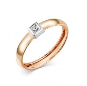 Золотое кольцо Мастер Бриллиант 01M1-107-518 с бриллиантом 01M1-107-518 фото