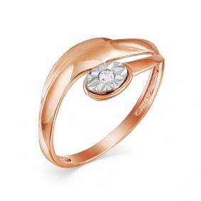 Золотое кольцо Мастер Бриллиант 01M1-107-547 с бриллиантом 01M1-107-547 фото