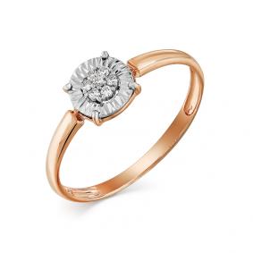 Золотое кольцо Мастер Бриллиант 01M1-107-586 с бриллиантом 01M1-107-586 фото