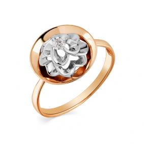 Золотое кольцо Мастер Бриллиант 01M1-107-695 с бриллиантом 01M1-107-695 фото