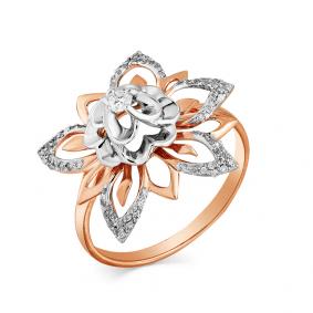 Золотое кольцо Мастер Бриллиант 01M1-107-696 с бриллиантом 01M1-107-696 фото