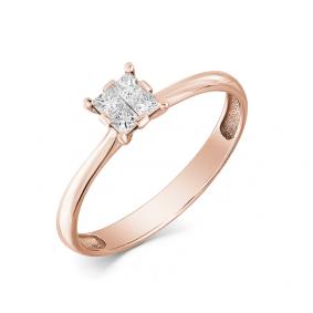 Золотое кольцо Мастер Бриллиант 01M1-107-710 с бриллиантом 01M1-107-710 фото