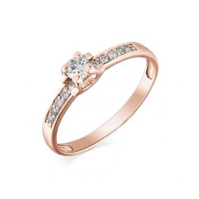 Золотое кольцо Мастер Бриллиант 01M1-107-712 с бриллиантом 01M1-107-712 фото