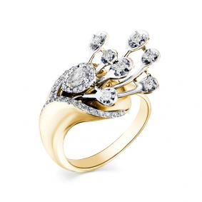 Золотое кольцо Мастер Бриллиант 01M1-107-739 с бриллиантом 01M1-107-739 фото