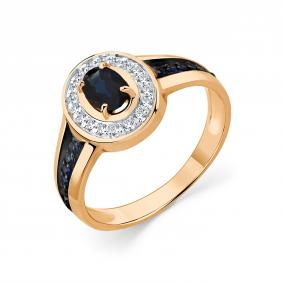 Золотое кольцо Мастер Бриллиант 01M1-107426-00-02 с бриллиантом и сапфиром 01M1-107426-00-02 фото