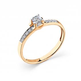 Золотое кольцо Мастер Бриллиант 01M1-107712-00-00 с бриллиантом 01M1-107712-00-00 фото