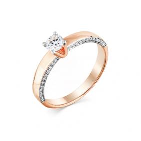 Золотое кольцо Мастер Бриллиант 01M1-107967-01-00 с бриллиантом 01M1-107967-01-00 фото