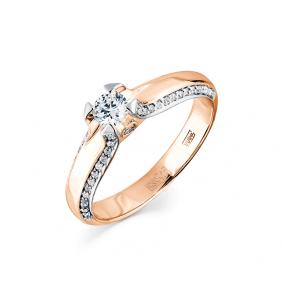 Золотое кольцо Мастер Бриллиант 01M1-107974-00-00 с бриллиантом 01M1-107974-00-00 фото