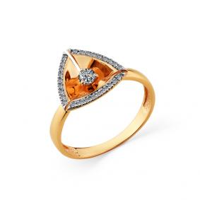 Золотое кольцо Мастер Бриллиант 01M1-108371-00-00 с бриллиантом 01M1-108371-00-00 фото