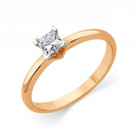 Золотое кольцо Мастер Бриллиант 01M1-108454-01-00 с бриллиантом 01M1-108454-01-00 фото