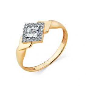 Золотое кольцо Мастер Бриллиант 01M1-408328-00-00 с бриллиантом 01M1-408328-00-00 фото