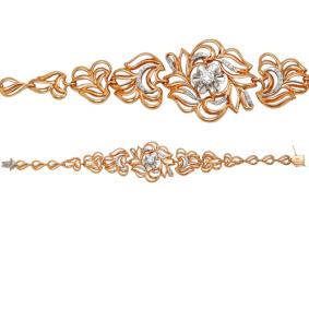 Золотой браслет Мастер Бриллиант 01M10-045 с бриллиантом 01M10-045 фото