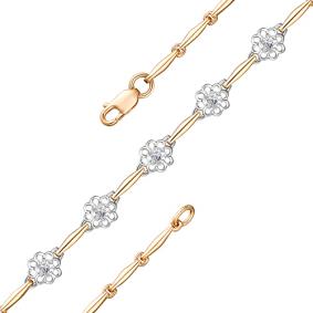 Золотой браслет Мастер Бриллиант 01M10-326 с бриллиантом 01M10-326 фото