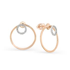 Золотые серьги-трансформеры Мастер Бриллиант с бриллиантом 01M2-102-027 01M2-102-027 фото