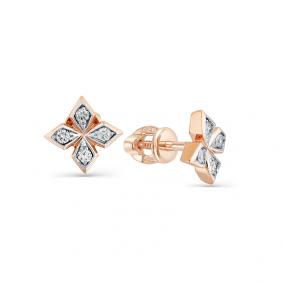 Золотые серьги Мастер Бриллиант 01M2-102113-00-00 с бриллиантом 01M2-102113-00-00 фото