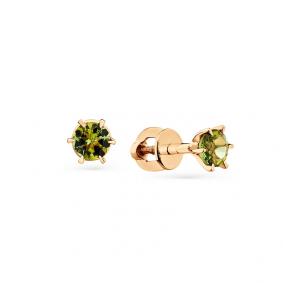 Золотые серьги Мастер Бриллиант 01M2-102121-00-60 с турмалином 01M2-102121-00-60 фото