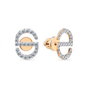 Золотые серьги Мастер Бриллиант 01M2-102250-00-00 с бриллиантом 01M2-102250-00-00 фото