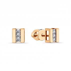 Золотые серьги Мастер Бриллиант 01M2-102276-00-00 с бриллиантом 01M2-102276-00-00 фото