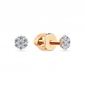 Золотые серьги Мастер Бриллиант 01M2-102288-00-70 с бриллиантом 01M2-102288-00-70 фото