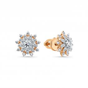 Золотые серьги Мастер Бриллиант 01M2-102296-00-00 с бриллиантом 01M2-102296-00-00 фото