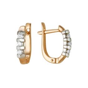 Золотые серьги Мастер Бриллиант 01M2-104-687 с бриллиантом 01M2-104-687 фото